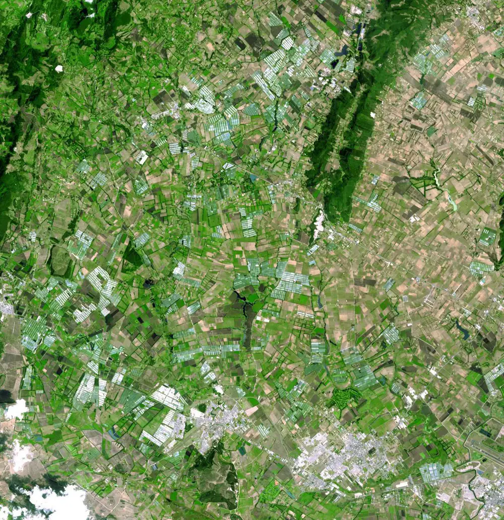 Bogotá, Colombia, vista desde el espacio (NASA)
